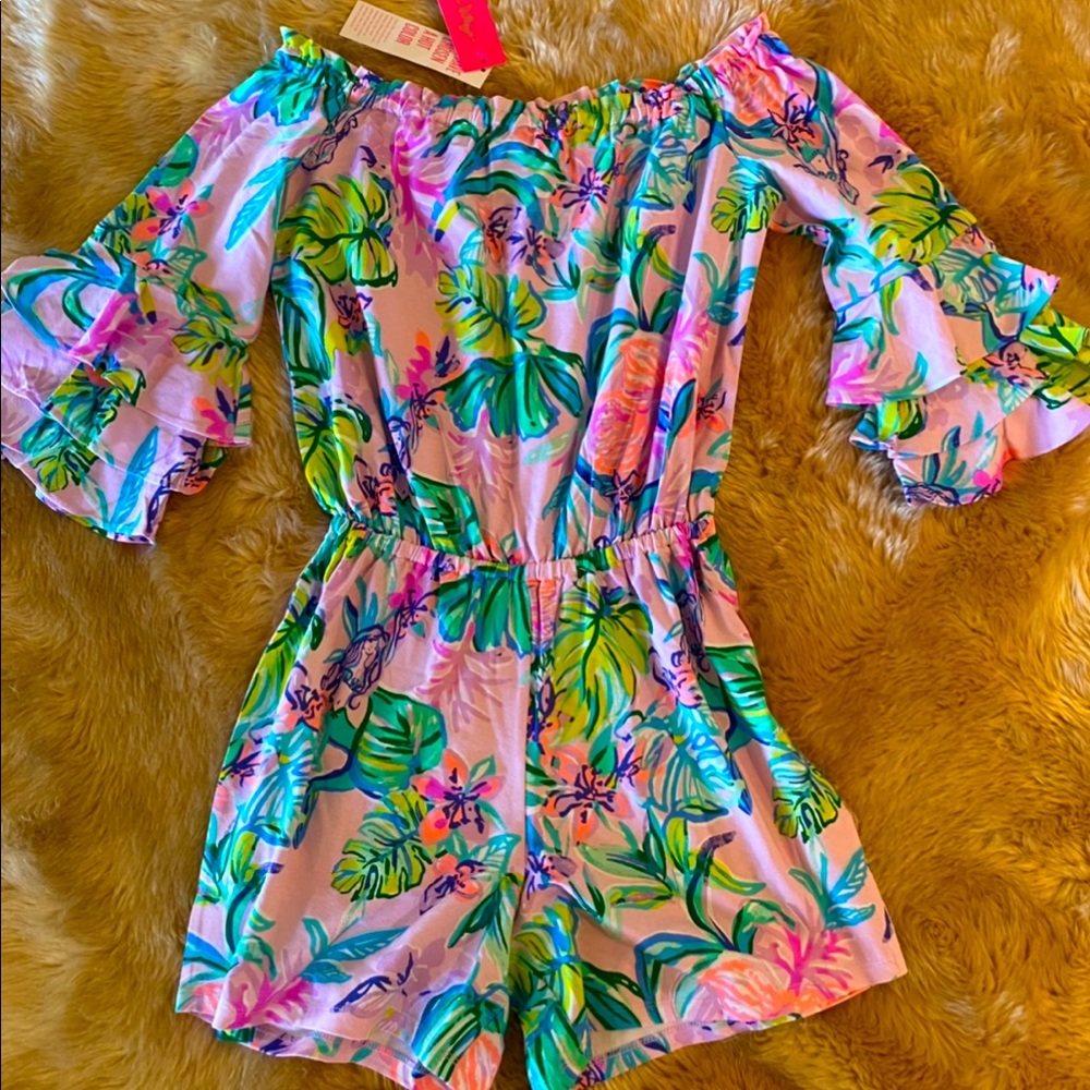 NWT Lilly Pulitzer CallaRomperMermaidInTheShadeSzM